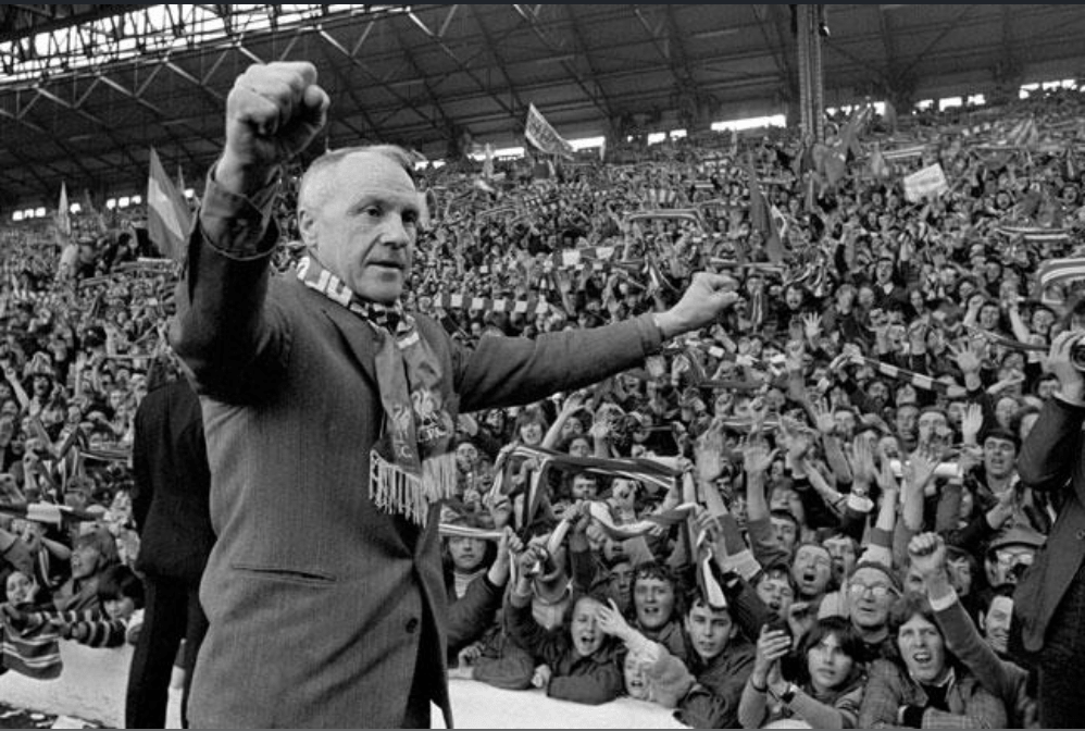 Shanks Celebrates 1973 League Championship Win With The Kop